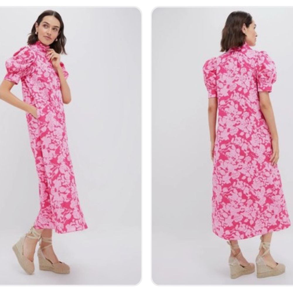Vibrant Pink Floral Maxi Dress - Picture 2 of 7
